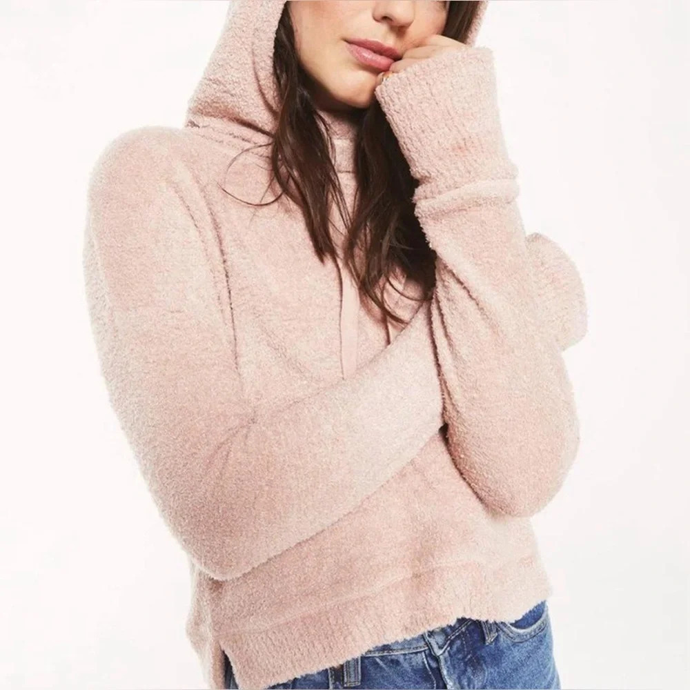 Z Supply Kacey Feather Hoodie in Mauve - Picture 1 of 9